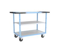 Servante mécano-soudée double poignées 3 plateaux mélaminé roues CC 250 kg - FIMM - 880702512