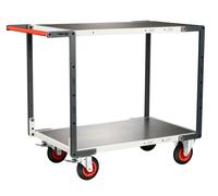 Servante montée 2 plateaux tôle 1000x600 mm roues CC 400 kg - FIMM - 886722332