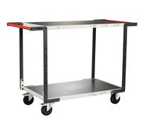 Servante montée 2 plateaux tôle galva double poignées 1000x600 mm roues CC 250 kg - FIMM - 886722316