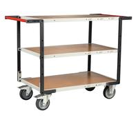 Servante montée 3 plateaux médium double poignées 1000x600 mm roues TPE 400 kg - FIMM - 886722247