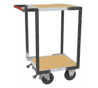 Servante montée FLAT-PACK™ 2 plateaux médium 550 x 500 mm roues CC 400 kg - 886720231