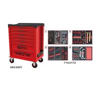 Servante RACING 7 tiroirs équipée de 173 outils - KS TOOLS - 855.7173