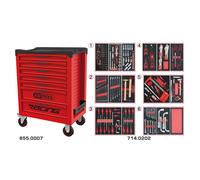 Servante RACING 7 tiroirs équipée de 202 outils - KS TOOLS - 855.7202