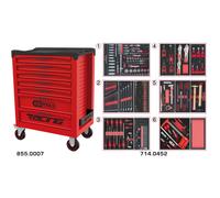 Servante RACING 7 tiroirs équipée de 455 outils - KS TOOLS - 855.7452