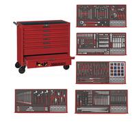 Servante rouge foam midi master set 7 tiroirs Teng Tools TCEMM411N2