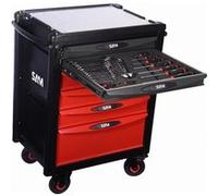 Composition de 135 outils en modules mousse avec servante SAM OUTILLAGE - CPP135M