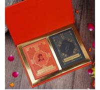 ServDharm Hanuman Chalisa & Shani Chalisa Book (Set of 2 Pocket Size Chalisa Sangrah Book Set, Hindi, Roman Hindi), Hardbound Gift Case for Protection of Evil Eye, Housewarming, Wedding Gift, Diwali o