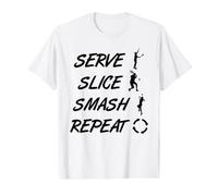 Serve Slice Smash Repeat Tennis Lover T-Shirt Graphique avec Valeur