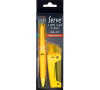 SERVE SV-DB07P2FS Double tube de plomb et surligneur + porte-mines 0,7 mm Jaune