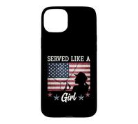 Served Like A Girl Female Veterans Day Gift Coque pour iPhone 15 Plus