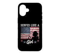 Served Like A Girl Female Veterans Day Gift Coque pour iPhone 16