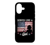 Served Like A Girl Female Veterans Day Gift Coque pour iPhone 17