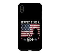 Served Like A Girl Female Veterans Day Gift Coque pour iPhone XS Max
