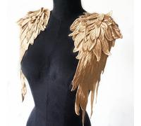 SERVEL 2 pièces/Ensemble Broderie Aile d'ange Applique Couture Fleur col Patch pour Robe de mariée Robe de mariée vêtements Bricolage Artisanat