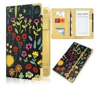 Server Book, Painted Server Books for Waitress, Durable Leather Waitess Book with Zipper Pocket,Server Manual Checkbook Fits Server Apron