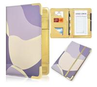 Server Book, Painted Server Books for Waitress, Durable Leather Waitess Book with Zipper Pocket,Server Manual Checkbook Fits Server Apron