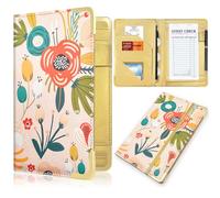 Server Book, Painted Server Books for Waitress, Durable Leather Waitess Book with Zipper Pocket,Server Manual Checkbook Fits Server Apron