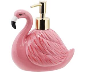 Servette Home Flamingo Distributeur de Savon avec Pompe pour évier de Salle de Bain ou Cuisine Rose