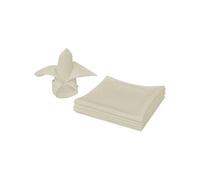 vidaXL Serviettes de table 25 pcs Crème 50x50 cm