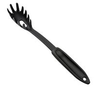 Serveur à pâtes, fourchette à Spaghetti, cuillère, ustensile en Nylon, outils de cuisine, idéal pour servir une variété d'aliments (noir) Chargeurs De Table Lot De 6 (Black, One Size)