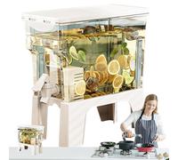 Serveur de boissons glacées | Distributeur d'eau de 3,5 L | Bidon seau isolé dense pour la maison, boissons gazeuses, repas en plein air, service froid, cocktail