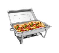 Serveur de Buffet de Chauffage Alimentaire - Plat de Chafing en Acier Inoxydable - Chauffe de Buffet 9L, CHAUFFE-PLAT avec