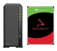 Serveur NAS Synology DS124 3To avec 1x disque dur ST 3To IRONWOLF Noir G