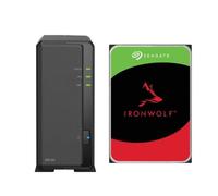 Serveur NAS Synology DS124 4To avec 1x disque dur ST 4To IRONWOLF Noir