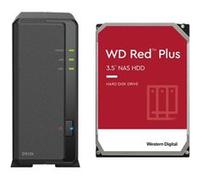 Serveur NAS Synology DS124 8To avec 1x disque dur WD 8To RED PLUS Noir G
