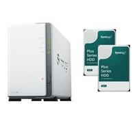 Serveur NAS Synology DS223J total 16To avec 2x disque dur Synology 8To HAT PLUS Blanc G