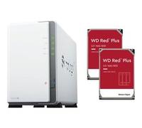 Synology DS223J Serveur NAS total 8To avec 2x disque dur WD 4To RED PLUS