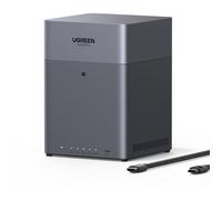 Ugreen Serveur NAS DH4300 Plus – 4 baies, 120 To – Gris anodisé + câble HDMI
