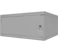 Stalflex Armoire à Crémaillère 19" 4U 450mm Porte métallique Gris S-RC19-4U-450MG