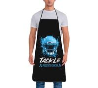 Serveurs Tablier Ruban Bleu Clair Pour La Sensibilisation Au Cancer De La Prostate Lors De L'Événement Nouveauté Tablier Cuisine Etanche Tabliers De Cuisine Pour Grill 52X72Cm