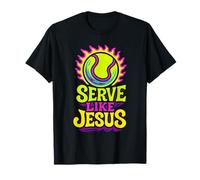 Servez comme Jésus Un passionné de Tennis chrétien drôle T-Shirt
