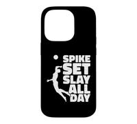 Servez, piquez, tuez : libérez Votre maître de Volleyball intérieur Coque pour iPhone 14 Pro