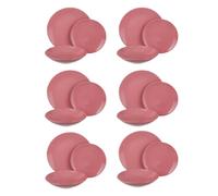 Service 18 assiettes en terre cuite mauve Style, Mountbatten Gris