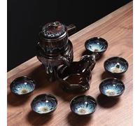 Service 8 Pcs Chinese Traditional Tea Set Bone China Teapot And Cup Travel High-grade Automatic Kung Fu Services A Thé Portables(H)