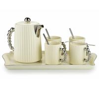 Service à café Luca Silver Cream 6 pièces