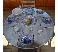 Service à couscous assiettes creuses Bakir bleu -12 pers