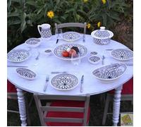 Service à couscous assiettes creuses Bakir gris - 12 pers