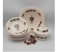 Service à couscous assiettes creuses Sahel beige - 6 pers