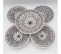 Service à couscous assiettes creuses Tebsis Bakir gris - 4 pers