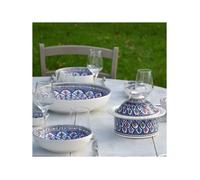 Service à couscous assiettes jattes Bakir Bleu - 8 pers