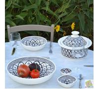 Service à couscous assiettes jattes Bakir gris - 12 pers