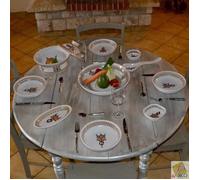 Service à couscous assiettes jattes Sahel beige - 8 pers