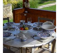 Service à couscous assiettes Tebsi Bakir bleu - 12 pers