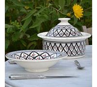 Service à couscous assiettes Tebsis Bakir gris - 6 pers