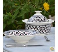 Service à couscous assiettes Tebsis Bakir gris - 6 pers