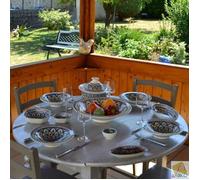 Service à couscous assiettes Tebsis Bakir vert - 6 pers